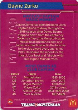 2022 AFL TeamCoach - Captain Red #C-02 Dayne Zorko Back